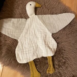 Organic cotton goose baby toy
